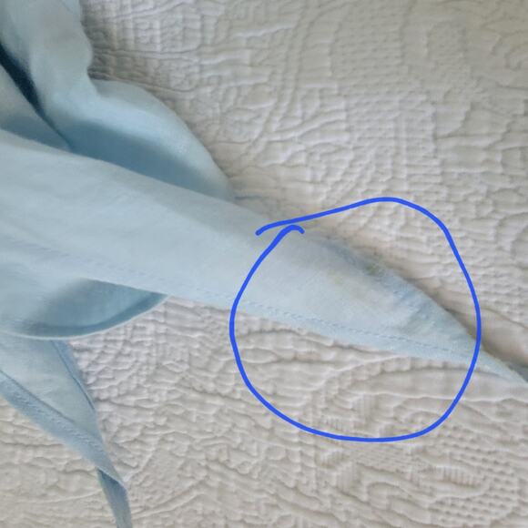 Philosophy Aqua Embroidered  linen summer dress MD Coastal Boho chic - Picture 4 of 13